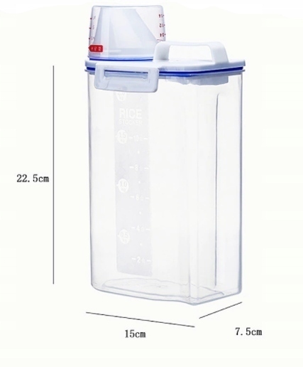 POJEMNIK PUDEŁKO na KARMĘ z MIARKĄ dla PSA KOTA 2L