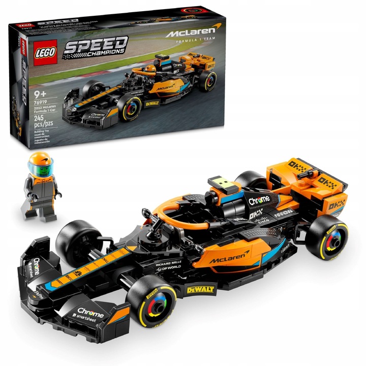 LEGO Speed Champions Samochód wyścigowy McLaren Formula 1 wersja 2023 76919
