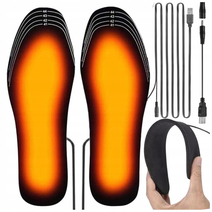 Podgrzewane Wkładki do Butów Ogrzewane do Stóp Termiczne USB na Zimę