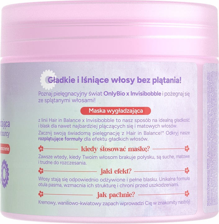 OnlyBio x Invisibobble Hair in Balance Maska wygładzająca z efektem bouncy
