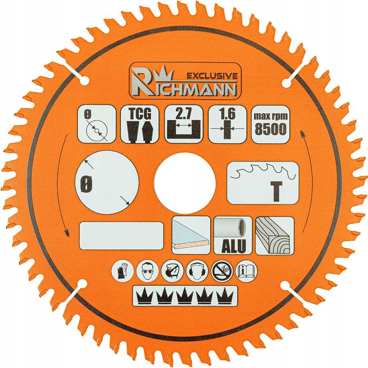 PIŁA TARCZOWA WIDIOWA LAMINATÓW ALUMINIUM DREWNA HDF MDF 165x20 MM 60