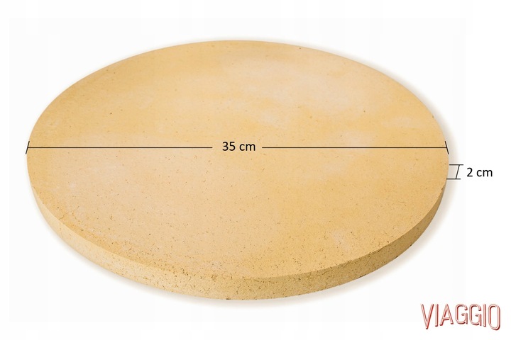 KAMIEŃ SZAMOTOWY DO PIZZY VIAGGIO 35 CM + ŁOPATKA + EBOOK GRATIS!