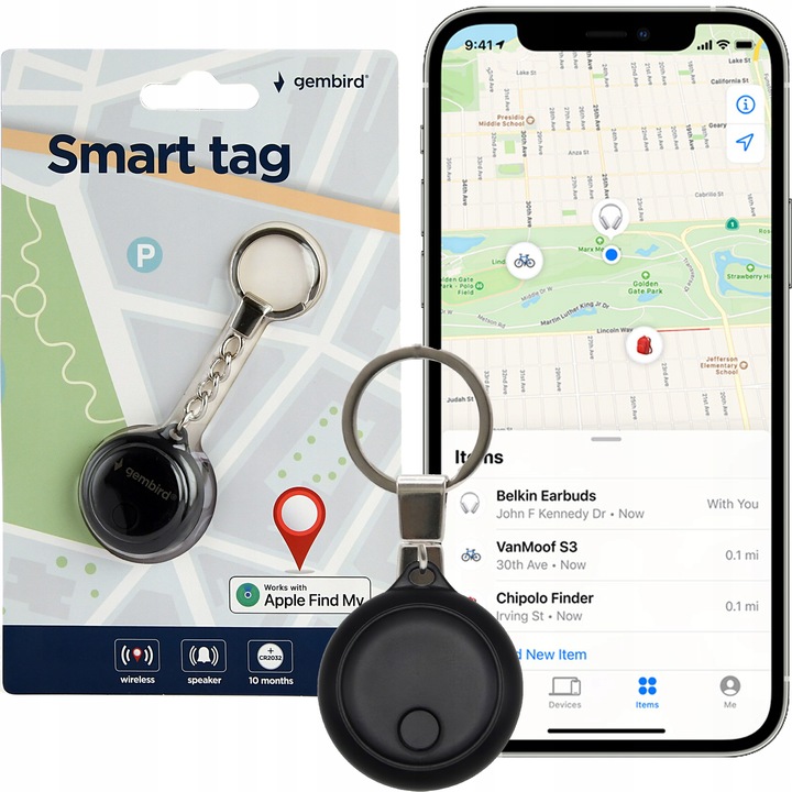 Mini lokalizator dla psa kota do roweru pojazdów kluczy torby SmartTag