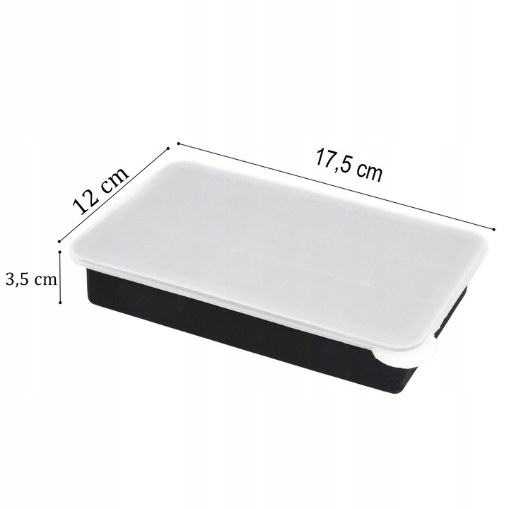 6x Foremki do lodu silikonowe forma do 15 kostek lodu z pokrywką