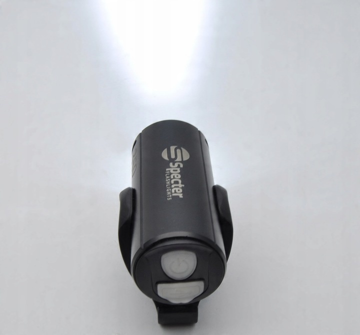 Przednia lampka ROWEROWA LED Specter XPG350 lm latarka uchwyt USB miejska