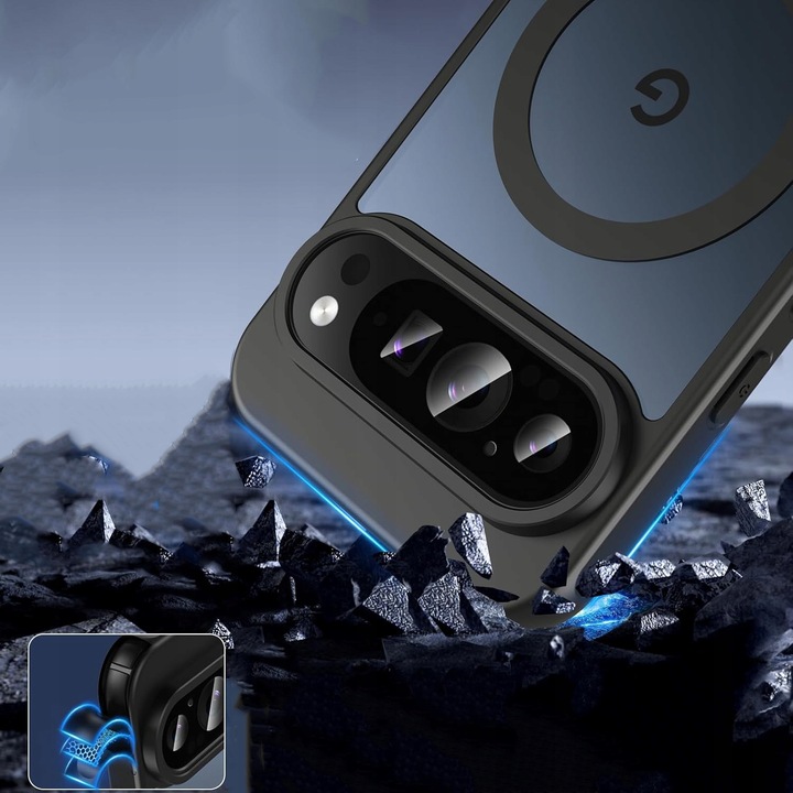 Etui plecki do Google PIXEL 9 / 9 PRO + SZKŁO do MagSafe CZARNY MATT CASE