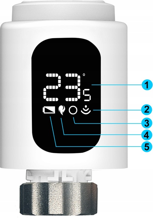 Głowica Termostatyczna RTX Termostat do grzejnika WiFi TUYA Smart