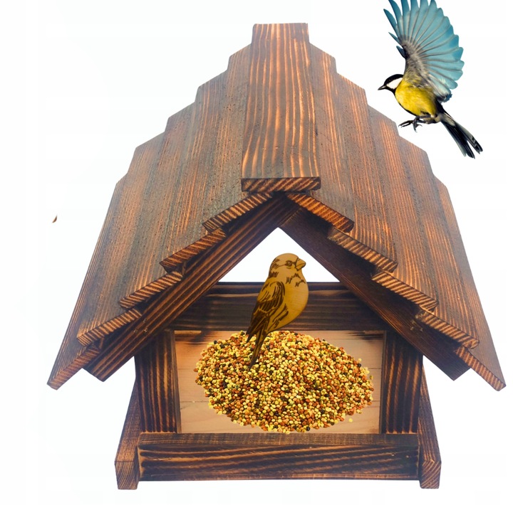 Karmnik Dla Ptaków Duży Na Prezent PREMIUM XXL Budka Ozdoba Ogrodu +