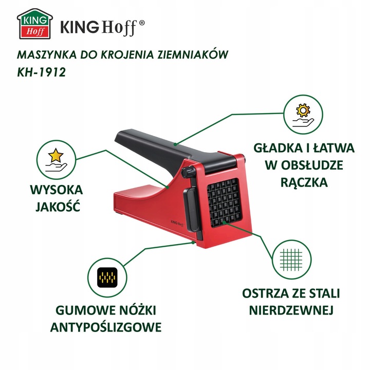Maszynka do krojenia ziemniaków frytek krajalnica Frytki KING Hoff KH-1912