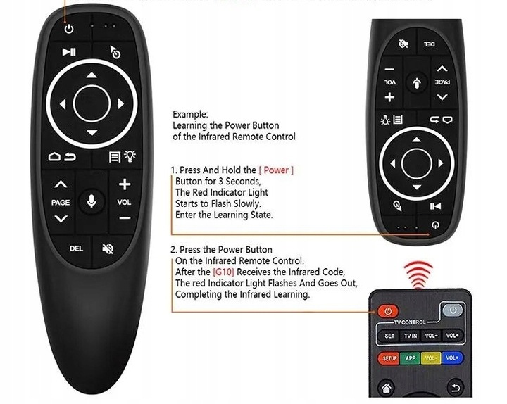 AIR Mouse mini pilot SMART TV PC G10S Pro z Podświetleniem