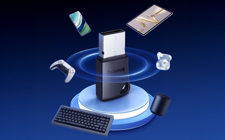 BASEUS ADAPTER BLUETOOTH BT 5.4 ODBIORNIK NADAJNIK DO KOMPUTERA 20M