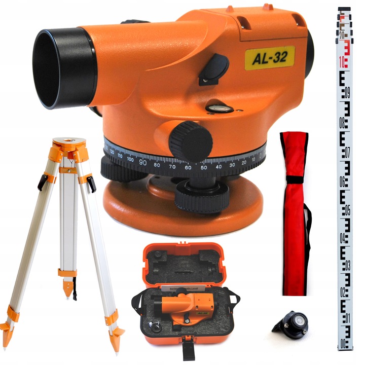 ZESTAW NIWELACYJNY NIWELATOR OPTYCZNY 32x AL-32 PEŁNY z kalibracją
