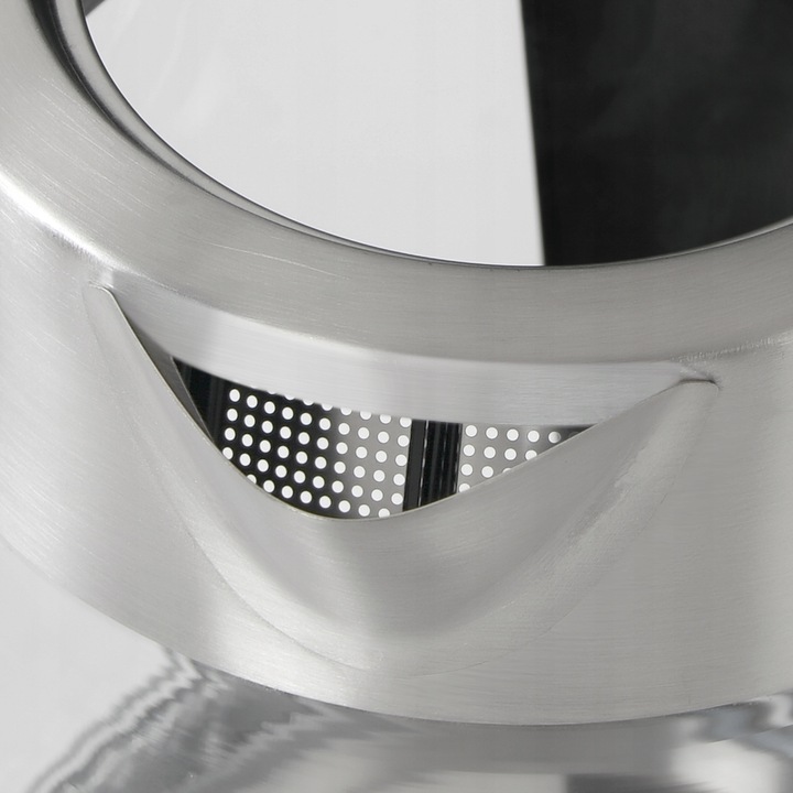 Czajnik elektryczny bezprzewodowy szklany STALOWY LED INOX 1,7l 2200W