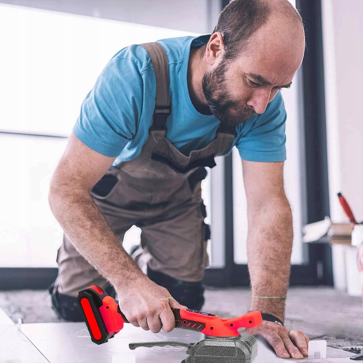 PRZYSSAWKA WIBRUJĄCA DO PŁYTEK WIBRATOR DO POZIOMOWANIA 2xAKU MOCNA