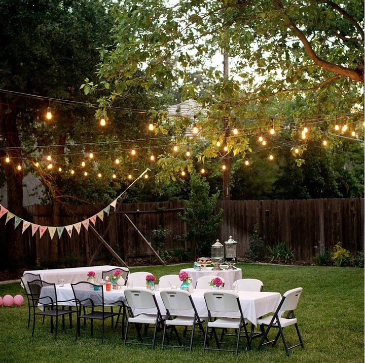 Girlanda Świetlna Ogrodowa Łańcuch Świetlny 20 m + 20 LED E27 Wodoodporna