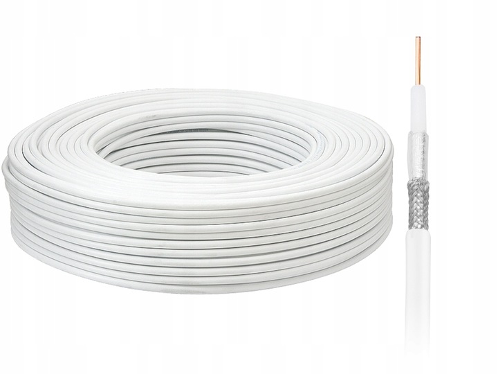KABEL KONCENTRYCZNY KONCENTRYK ANTENOWY 4K GRUBY PRZEWÓD RG6 6,8MM 25M