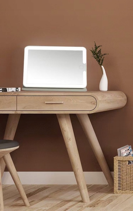 LUSTERKO KOSMETYCZNE LED SKŁADANE OBROTOWE SLIM JAK TABLET BIAŁE PODRÓŻNE