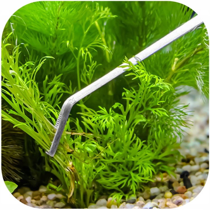 PĘSETA DO AKWARIUM DŁUGA ZAGIĘTY KONIEC 48cm