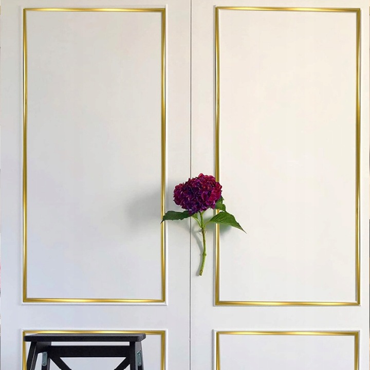 Listwa Dekoracyjna SAMOPRZYLEPNA Złota POŁYSK Taśma Ozdobna 2cm x 2,44m