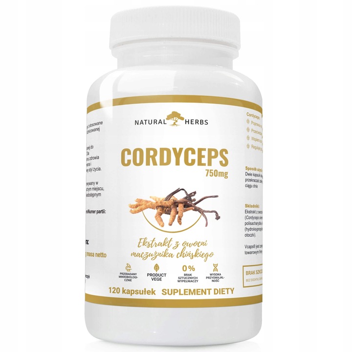 CORDYCEPS 750mg ODPORNOŚĆ MACZUŻNIK 120 kaps