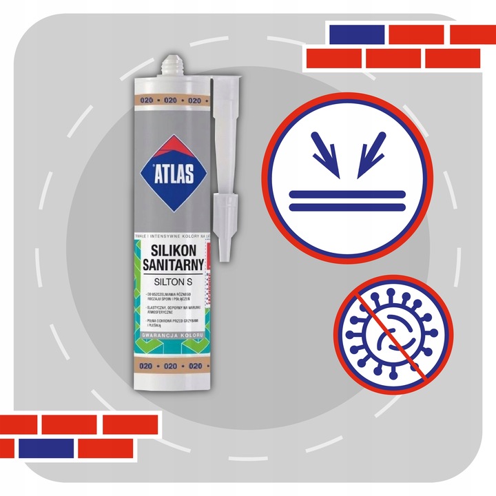 ATLAS SILIKON SILTON S 280ml - 020 BEŻOWY