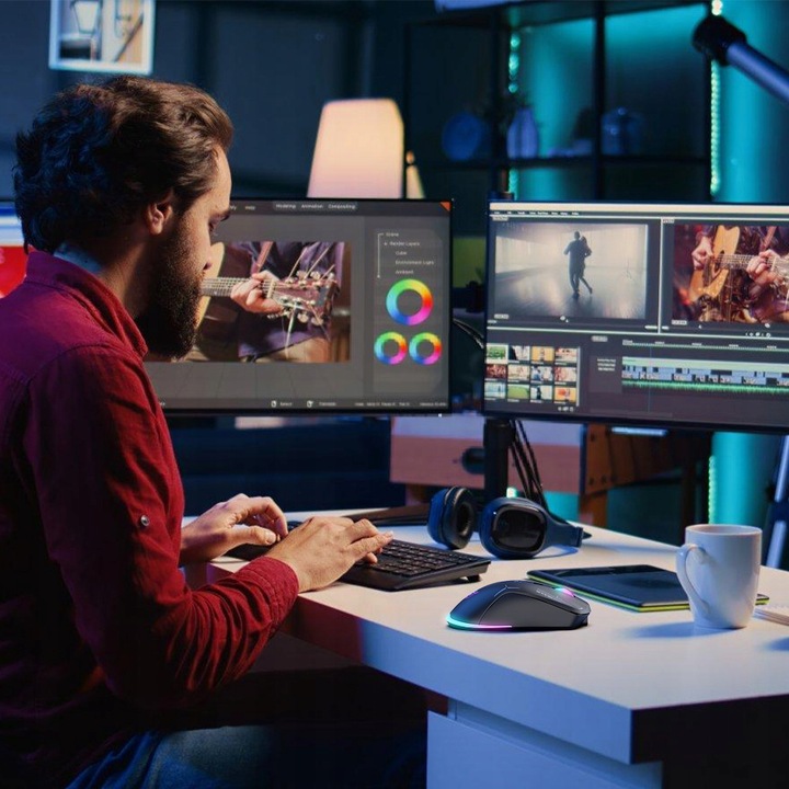 ONIKUMA CW917 MYSZ MYSZKA BEZPRZEWODOWA GAMINGOWA RGB DO GRANIA BLUETOOTH