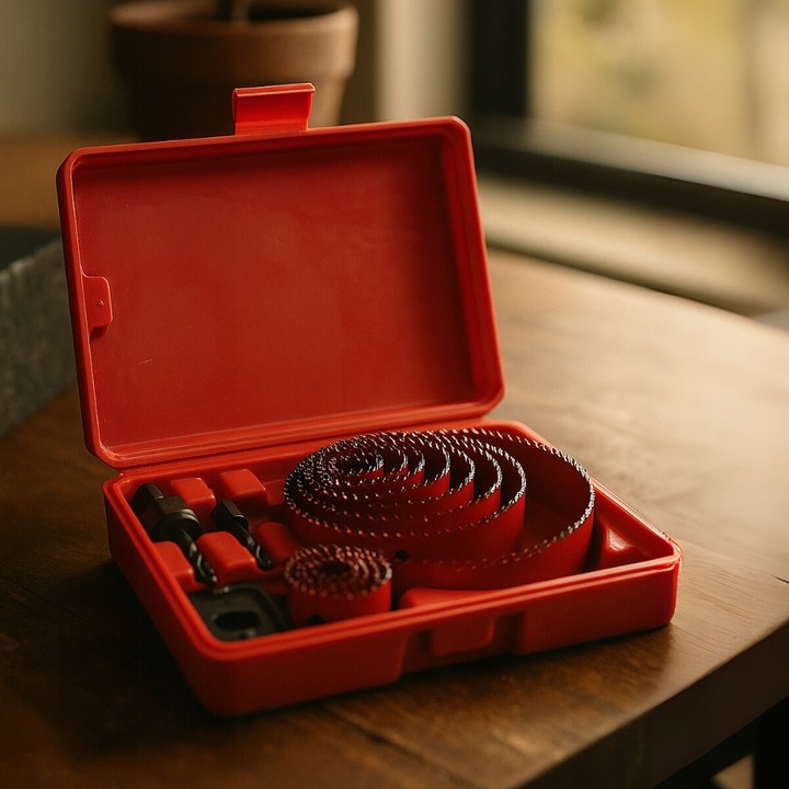 OTWORNIC DO DREWNA ZESTAW FREZÓW 19 - 127 MM 16 ELEMENTÓW HOLDX