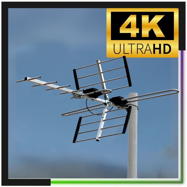 Antena do TV naziemnej DVB-T2 COMBO MUX-8 VHF/UHF zewnętrzna 4K LTE