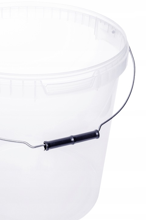 WIADERKO WIADRO POJEMNIK Z POKRYWKĄ TRANSPARENTNE 20L DO 200°