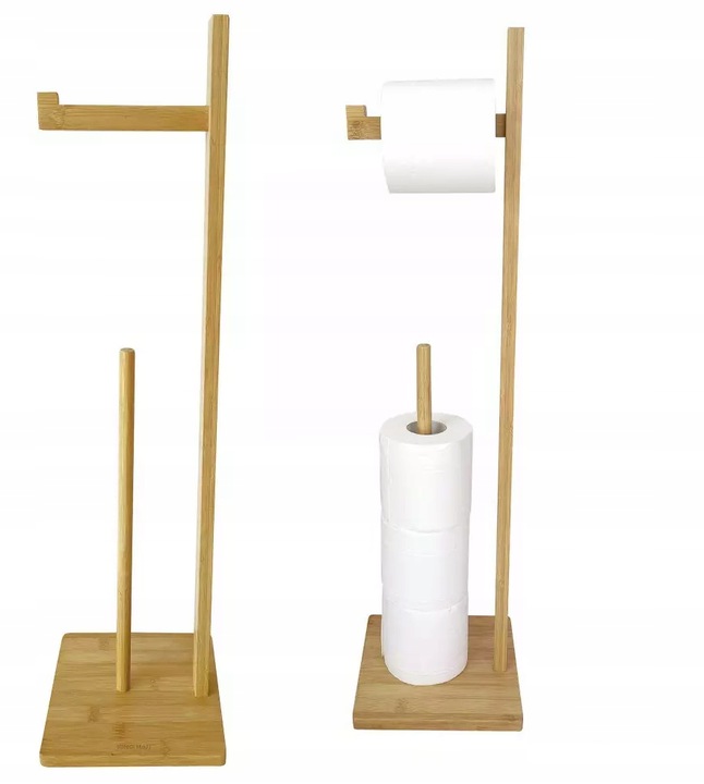 STOJAK z drewna Bambusowego na PAPIER TOALETOWY
