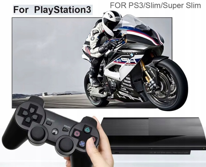 Pad bezprzewodowy z wibracjami do konsoli PS3, Bluetooth