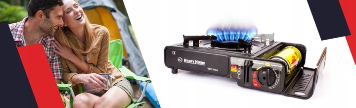 KUCHENKA GAZOWA TURYSTYCZNA 2w1 Z REDUKTOREM I WALIZKĄ + 6 KARTUSZE