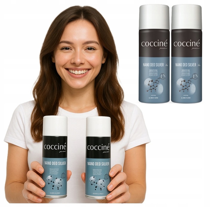 Odświeżacz do butów ZE SREBREM antyseptyczny NANO SILVER COCCINE 2X400ml