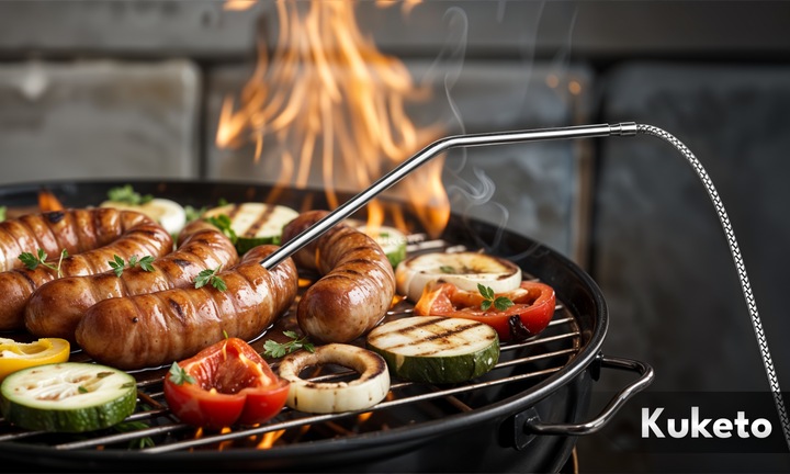 TERMOMETR KUCHENNY -50-300°C BEZPRZEWODOWY CYFROWY LCD SONDA DO MIĘS STEKÓW