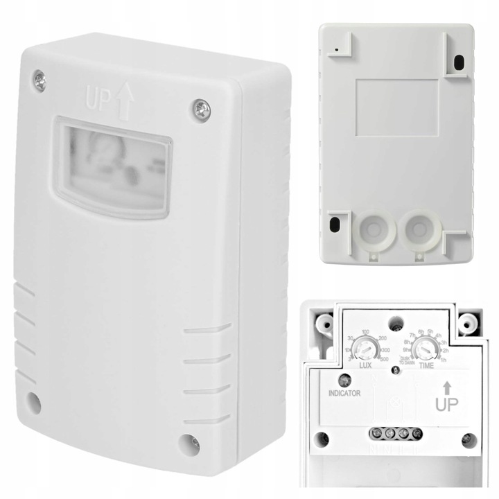 Czujnik Zmierzchu z TIMEREM Zmierzchowy Czujka Zewnętrzna IP44