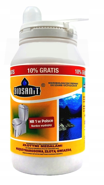 Biosanit,Bakterie do oczyszczalni,szamba 1kg+100g