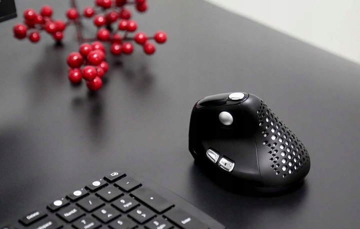 Bezprzewodowa Myszka Pionowa Delux M618xsd Bluetooth 2.4g Rgb Czarna