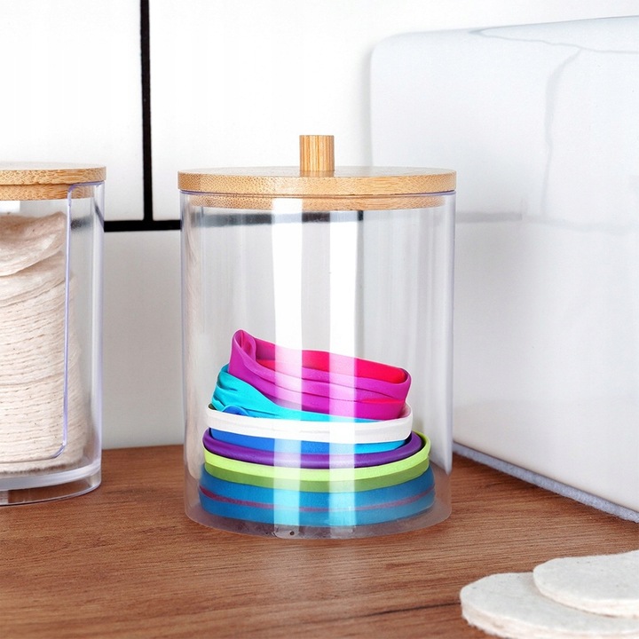 2x Pojemnik ŁAZIENKOWY organizer patyczki płatki kosmetyczne higieniczne