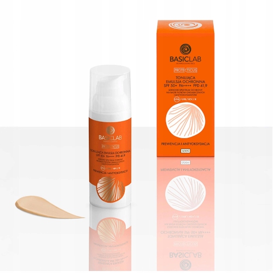 BasicLab tonująca emulsja ochronna SPF50 50ml
