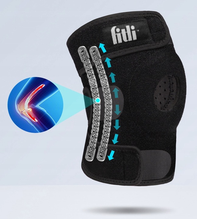 ORTEZA KOLANA Stabilizator z Usztywnieniem OPASKA STAWU KOLANOWEGO RZEPKI