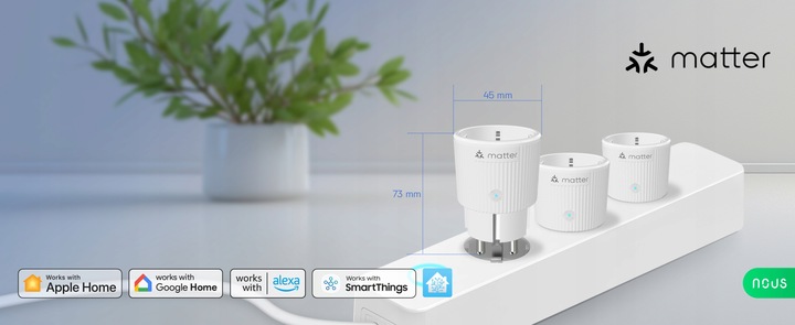 Gniazdo Smart Matter NOUS A8M 16A Home Assistant TUYA Apple HomeKit