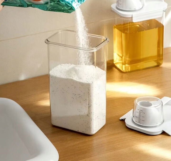 POJEMNIK ORGANIZER DOZOWNIK Z MIARKĄ NA PROSZEK PŁYN DO PRANIA