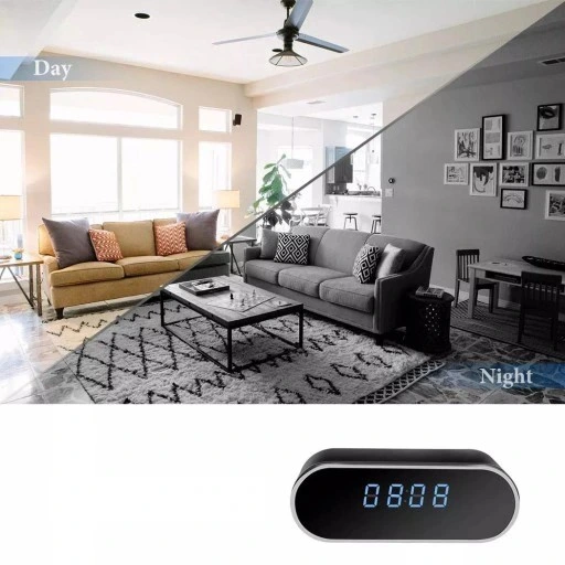 BUDZIK ZEGAR Z MINI KAMERA SZPIEGOWSKA UKRYTA WiFi