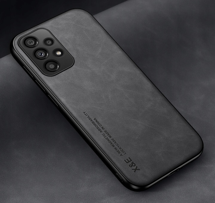 Etui Skórzane DO SAMSUNG GALAXY A52s A52 5G A52s 5G Case + Szkło Czarne