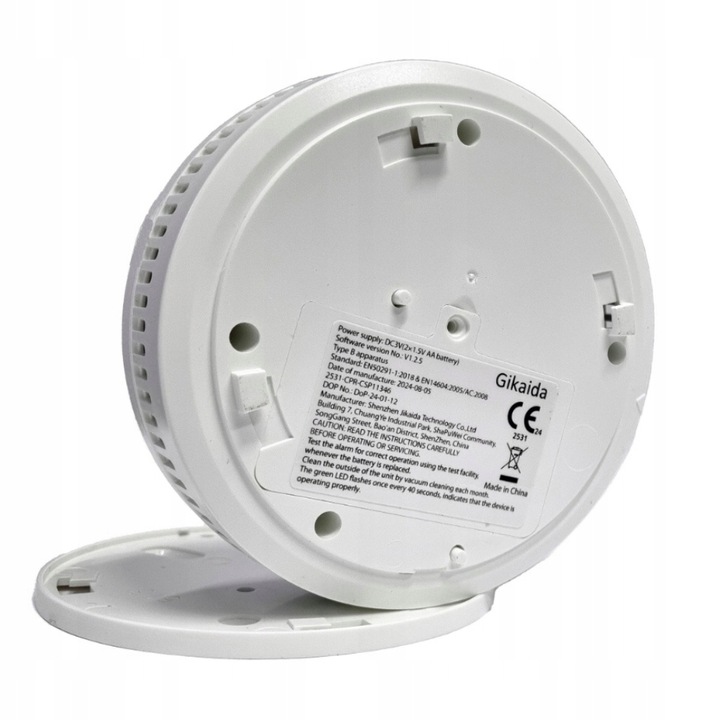 Czujnik detektor czadu i dymu tlenku węgla CO lcd