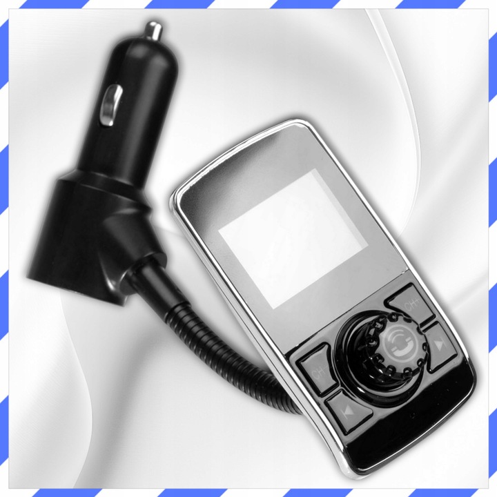 TRANSMITER BLUETOOTH FM SAMOCHODOWY ZESTAW GŁOŚNOMÓWIĄCY NA AUX 2x USB HY68