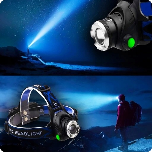 LATARKA CZOŁOWA LED ZOOM XML-T6 CREE LAMPKA CZOŁÓWKA MEGA MOCNA NIEZAWODNA