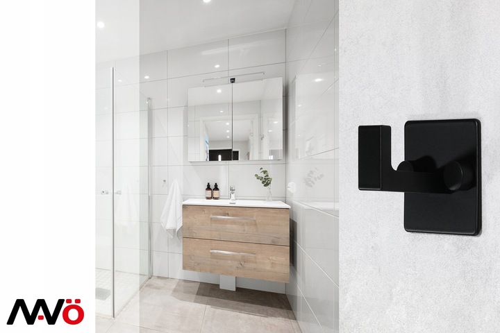 4x HACZYK WIESZAK NA RĘCZNIKI ŁAZIENKOWY ŚCIENNY CZARNY PROSTY LOFT SOLIDNY