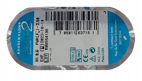 Pure Vision 2 / PureVision2 HD BC 8.6 moc -2,00