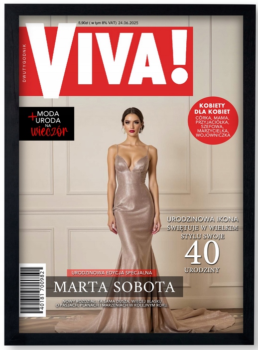 PREZENT na 18, 20, 30, 40, 50, 60 urodziny - OKŁADKA gazety + RAMKA A3